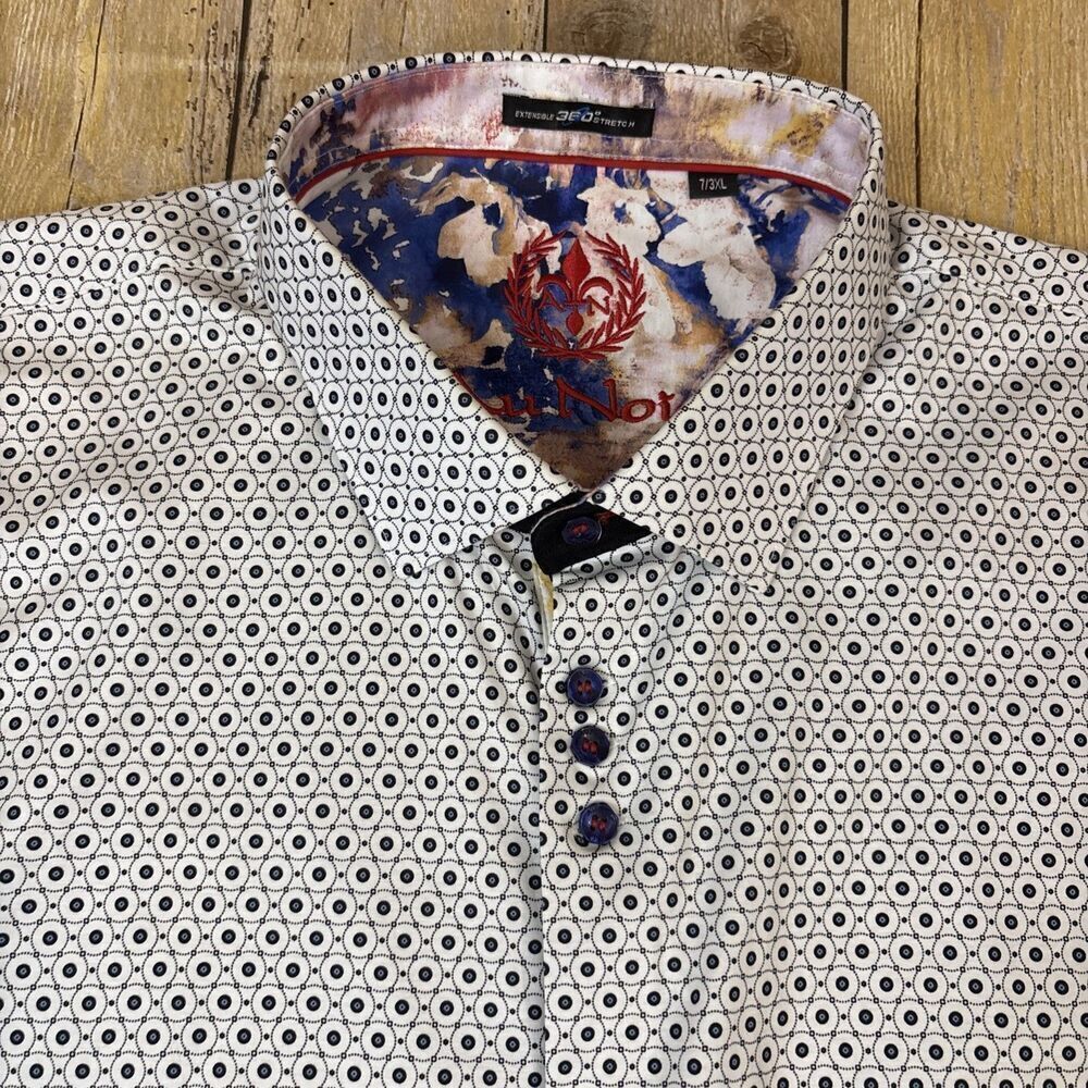 Au Noir Shirt Mens Short Sleeve Size 7 XXXL 3XL